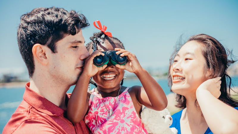 Happy family enjoying outdoors